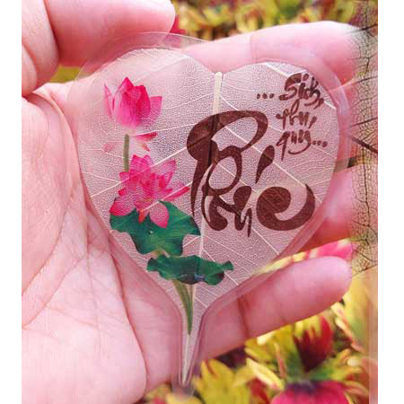 Lá Bồ Đề Ốp ĐT Hoa Sen- Phúc